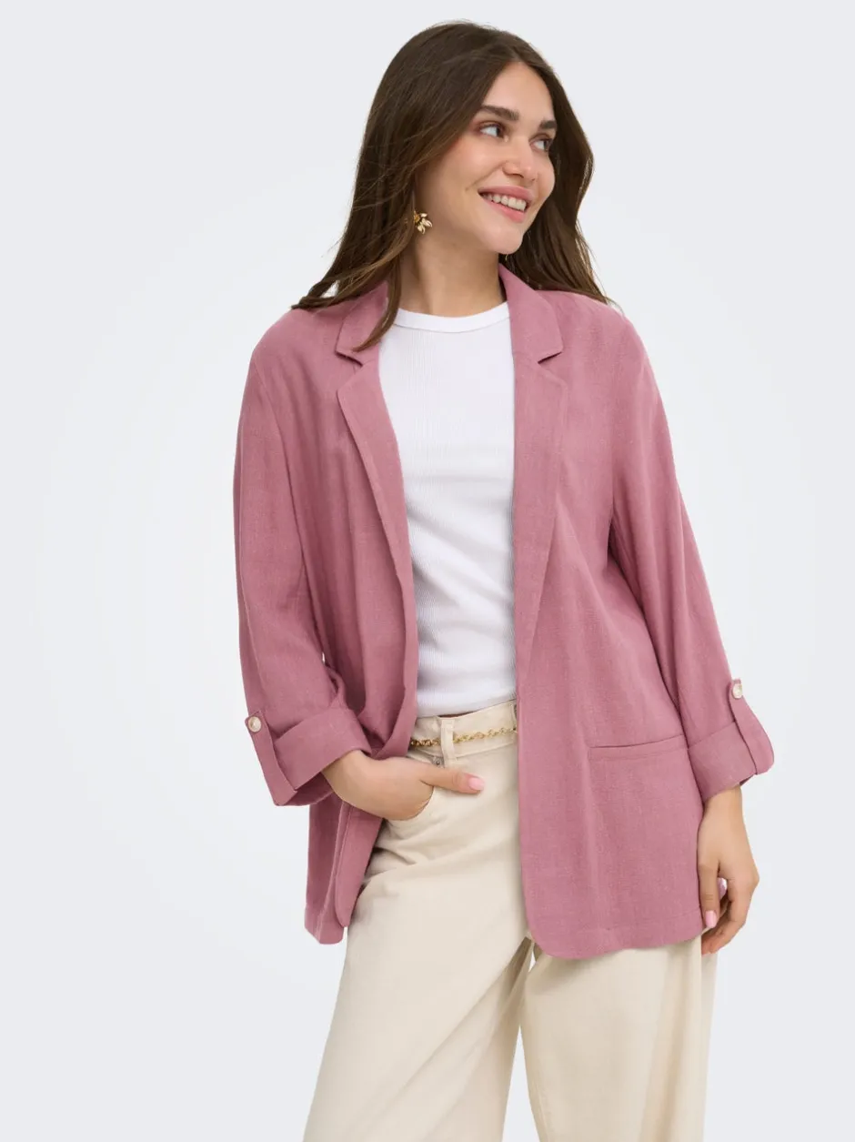 Hot ONLSIESTA Hør Blazer Dame Blazere & Veste