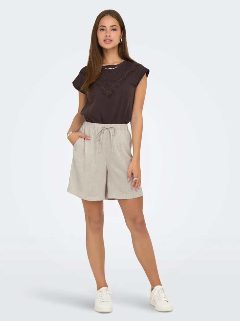 Clearance ONLSIESTA Mellemhøj talje Loose fit Shorts Dame Shorts