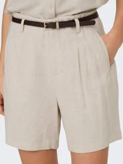 Hot ONLSIESTA Regular fit Hør Shorts Dame Shorts