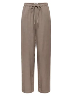 Clearance ONLSIESTA Straight fit Hør Bukser Dame Bukser