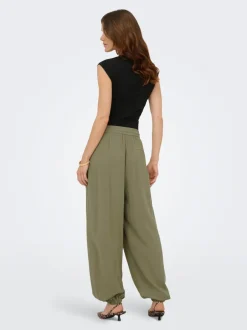 Hot ONLSIESTA Wide leg fit Hør Bukser i wide fit Dame Bukser