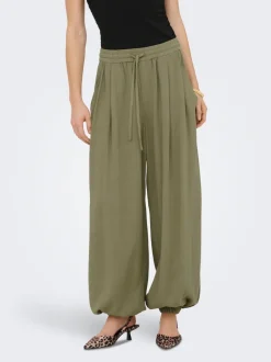 Hot ONLSIESTA Wide leg fit Hør Bukser i wide fit Dame Bukser