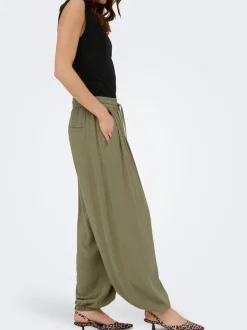 Hot ONLSIESTA Wide leg fit Hør Bukser i wide fit Dame Bukser