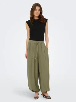 Hot ONLSIESTA Wide leg fit Hør Bukser i wide fit Dame Bukser
