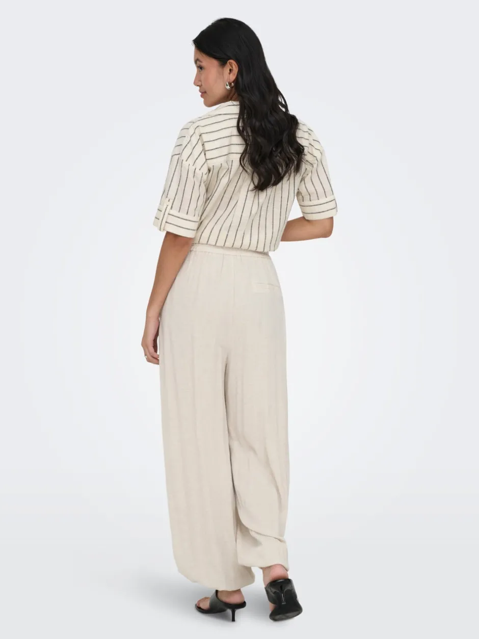 ONLSIESTA Wide leg fit Hør Bukser i wide fit Dame Bukser