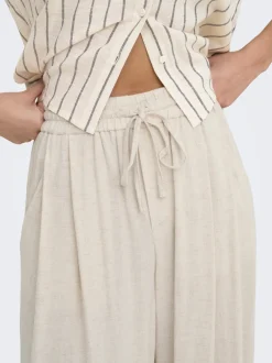 ONLSIESTA Wide leg fit Hør Bukser i wide fit Dame Bukser