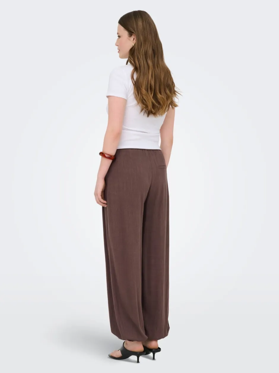 Discount ONLSIESTA Wide leg fit Hør Bukser i wide fit Dame Bukser