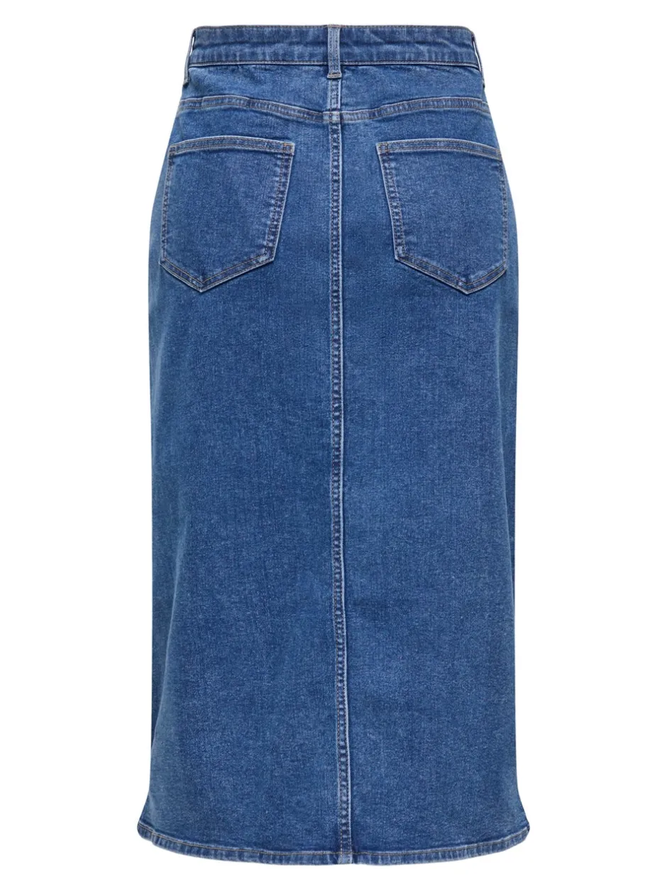 Best ONLSILJA Denim-nederdel Midinederdel Dame Nederdele