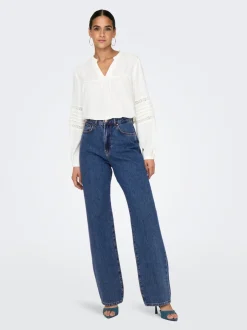 Outlet ONLSILJE Høj talje Straight fit Jeans Dame Jeans|Jeans