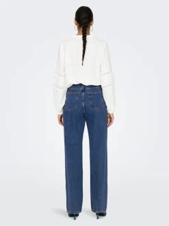 Outlet ONLSILJE Høj talje Straight fit Jeans Dame Jeans|Jeans