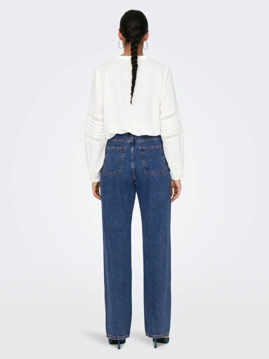 Outlet ONLSILJE Høj talje Straight fit Jeans Dame Jeans|Jeans