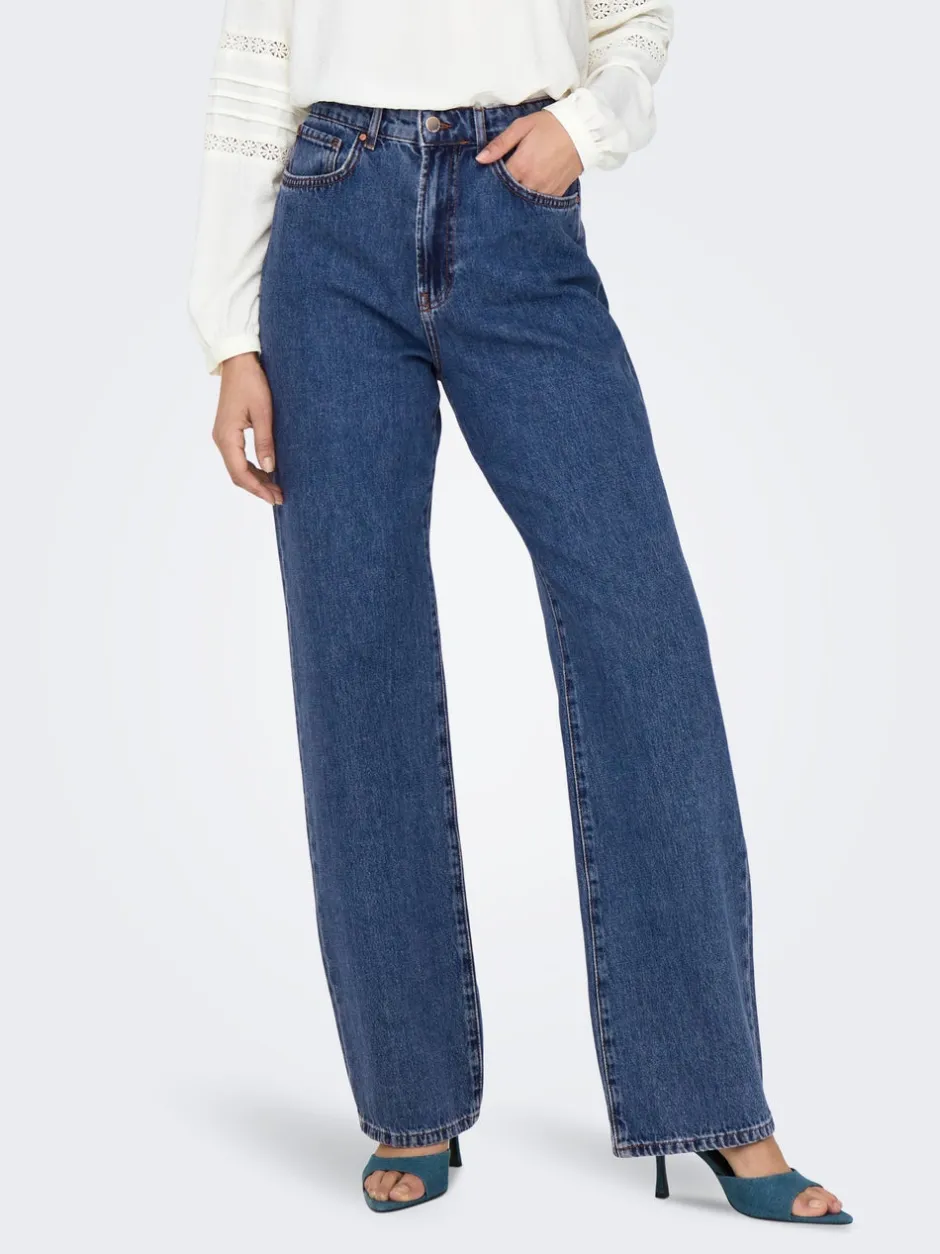 Outlet ONLSILJE Høj talje Straight fit Jeans Dame Jeans|Jeans