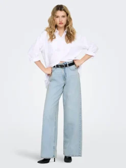 New ONLSILKY Høj talje Wide leg fit Jeans Dame Jeans|Jeans