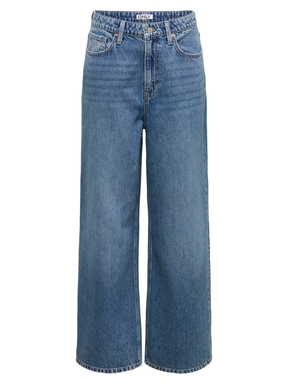 Sale ONLSILKY Høj talje Wide leg fit Jeans Dame Jeans|Jeans