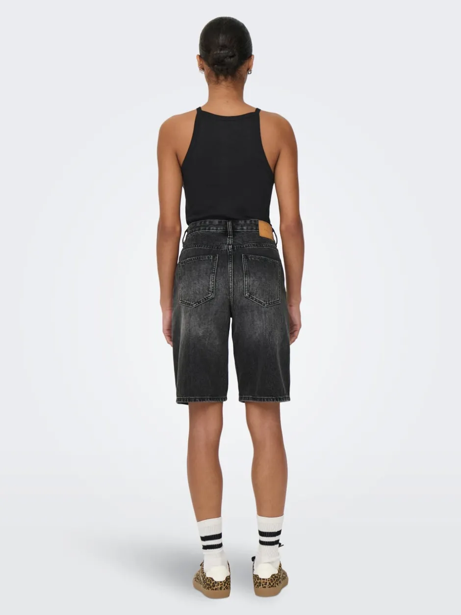 Online ONLSONNY Høj talje Regular fit Denim-shorts Dame Shorts|Double Denim