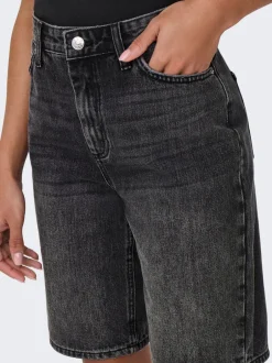 Online ONLSONNY Høj talje Regular fit Denim-shorts Dame Shorts|Double Denim
