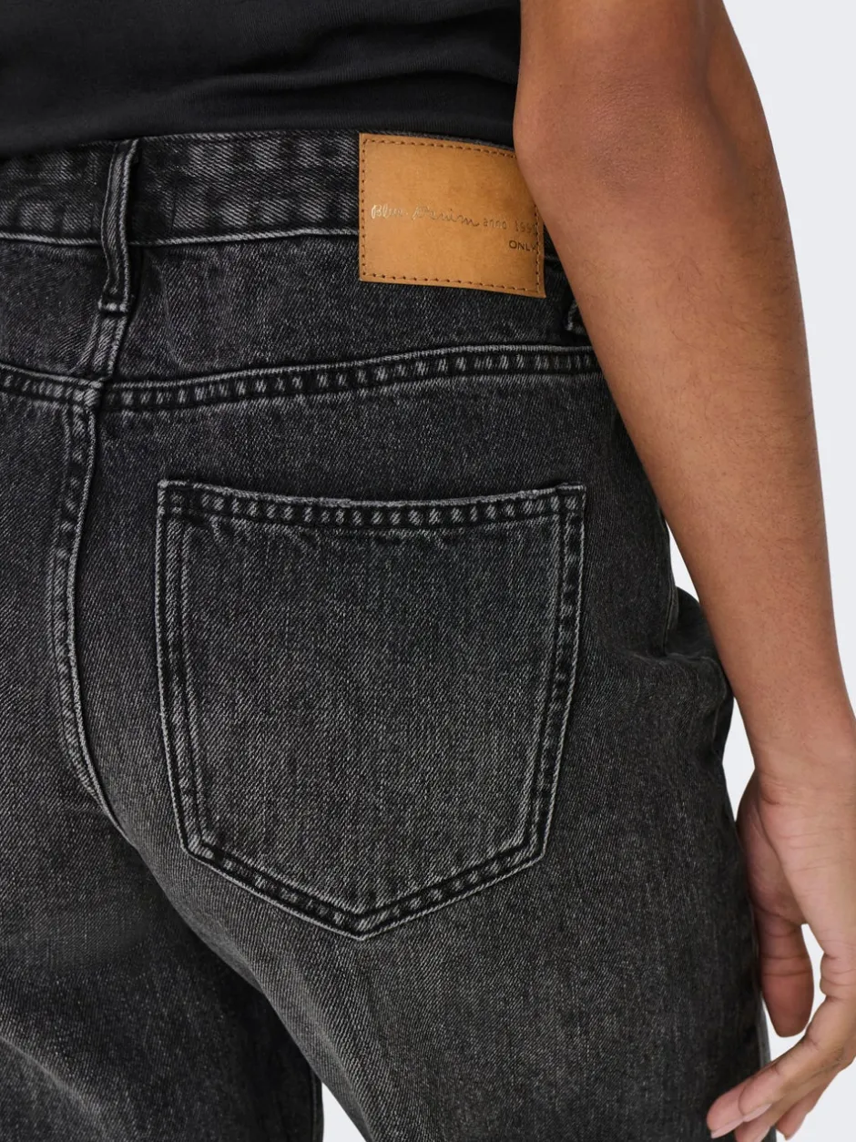 Online ONLSONNY Høj talje Regular fit Denim-shorts Dame Shorts|Double Denim