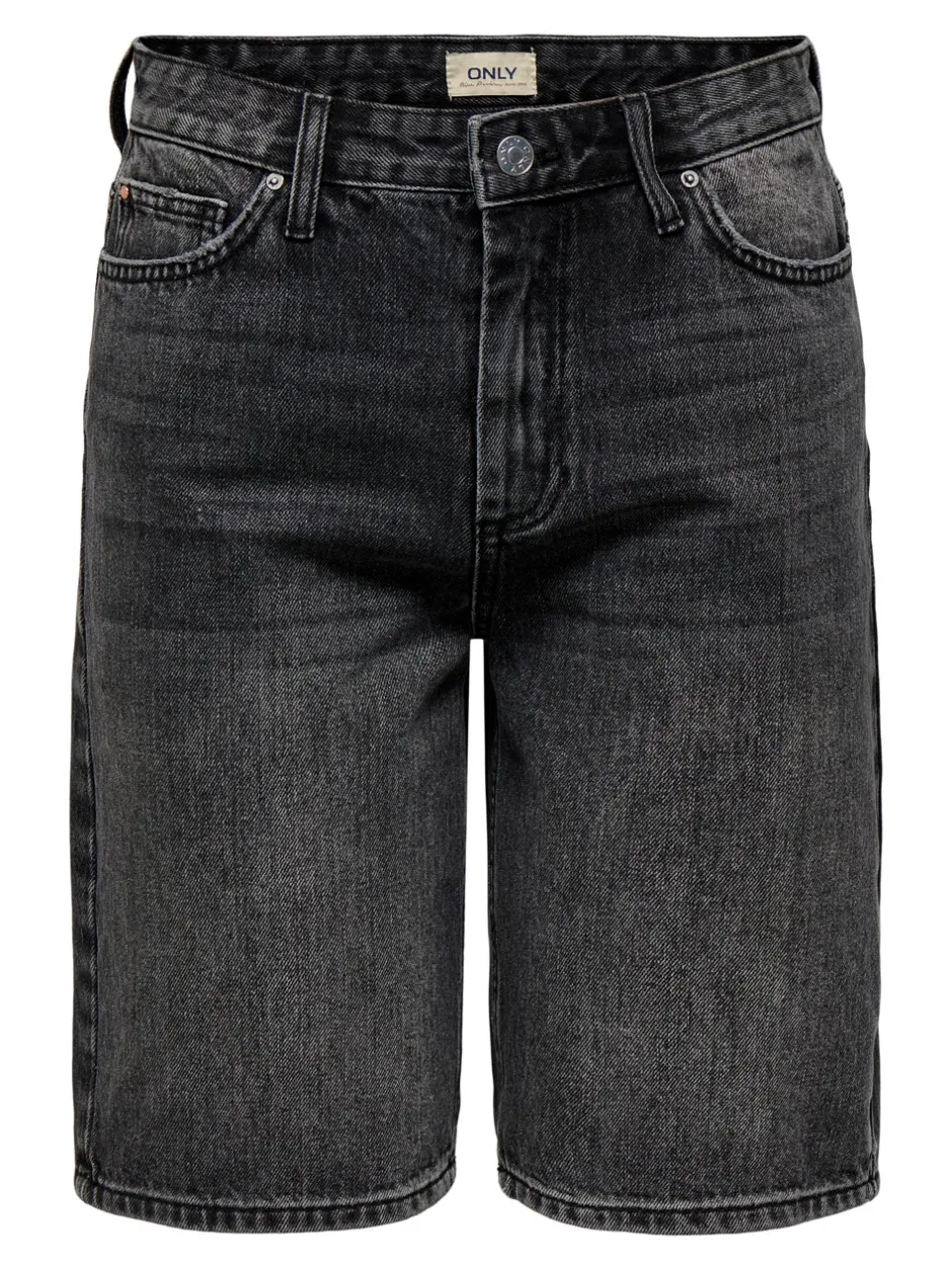 Online ONLSONNY Høj talje Regular fit Denim-shorts Dame Shorts|Double Denim