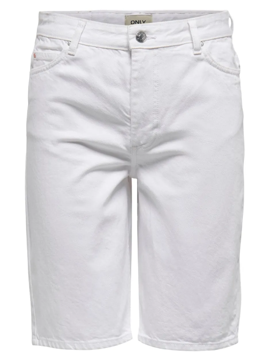 Outlet ONLSONNY Høj talje Regular fit Denim-shorts Dame Shorts|Double Denim