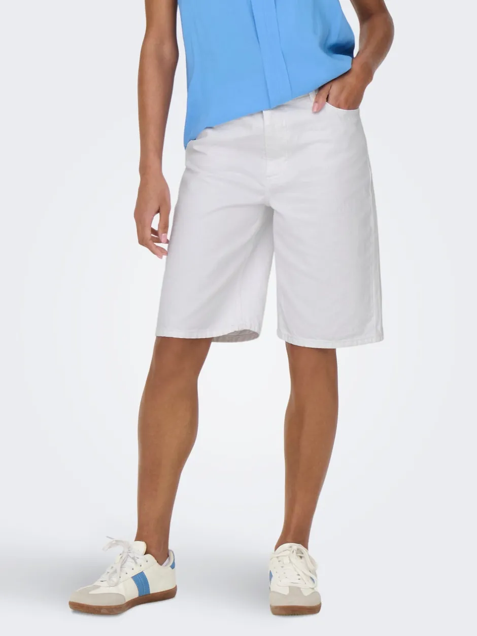 Outlet ONLSONNY Høj talje Regular fit Denim-shorts Dame Shorts|Double Denim