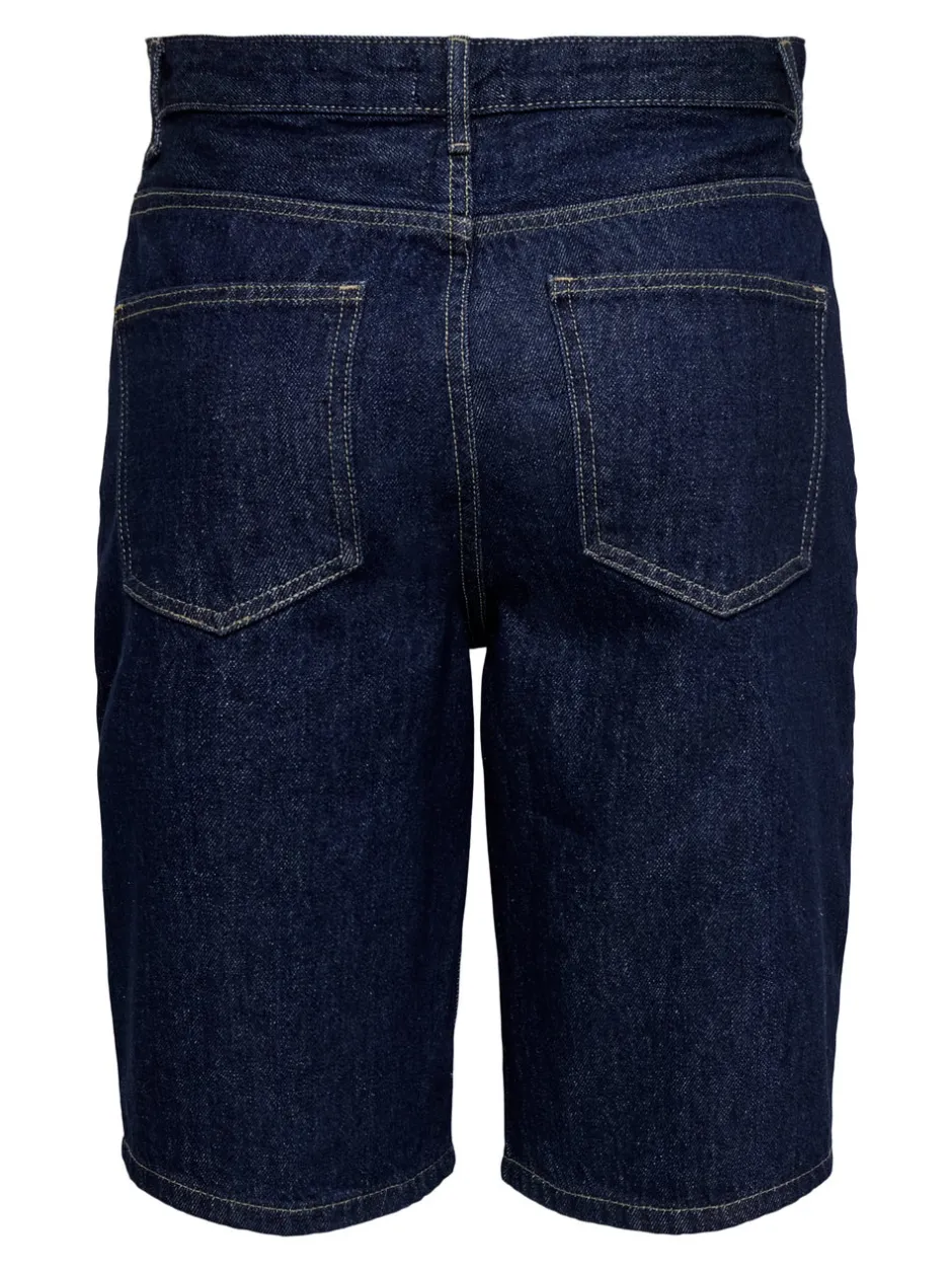 Online ONLSONNY Høj talje Regular fit Denim-shorts Dame Shorts|Double Denim