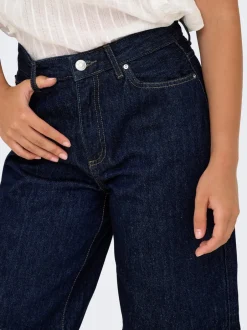 Online ONLSONNY Høj talje Regular fit Denim-shorts Dame Shorts|Double Denim