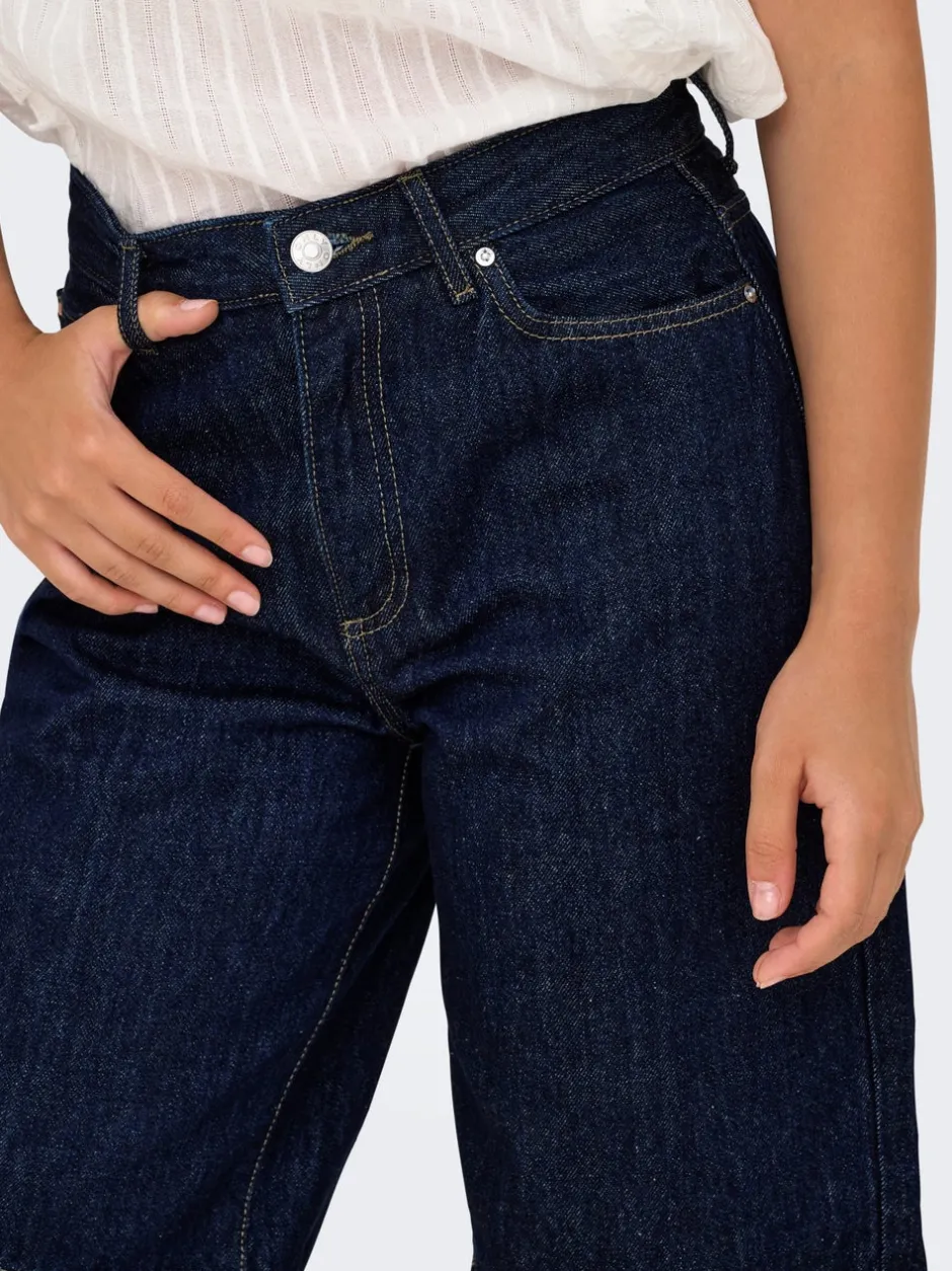 Online ONLSONNY Høj talje Regular fit Denim-shorts Dame Shorts|Double Denim