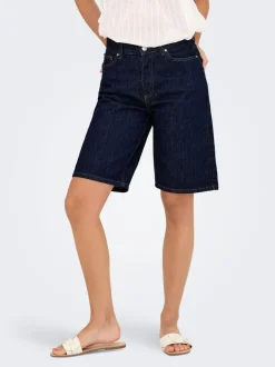 Online ONLSONNY Høj talje Regular fit Denim-shorts Dame Shorts|Double Denim
