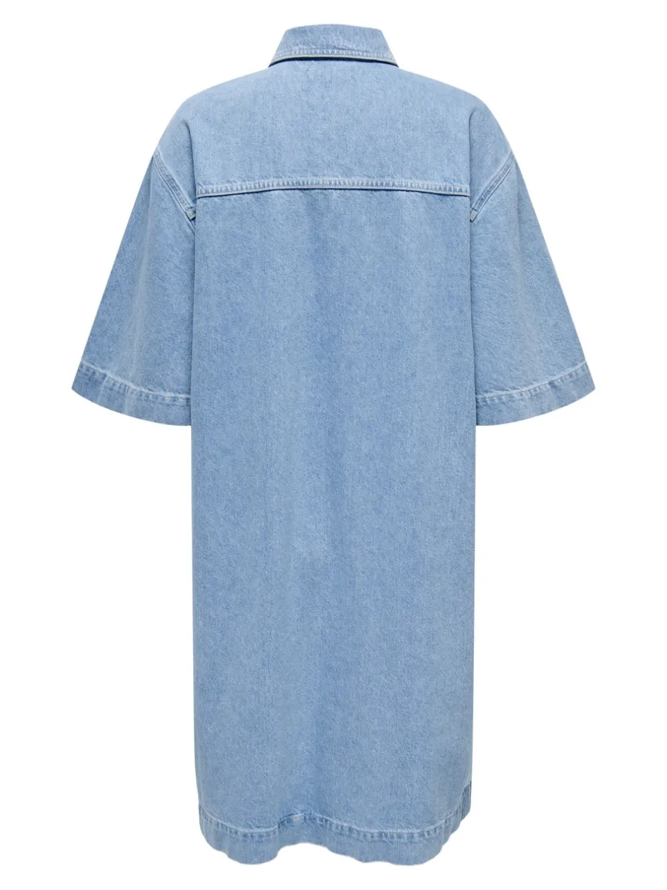 New ONLSOPHIE Kort kjole Dame Kjoler|Double Denim