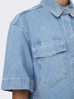 New ONLSOPHIE Kort kjole Dame Kjoler|Double Denim