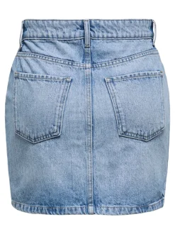 Hot ONLSTELLA Denim Denim-nederdel Kort nederdel Dame Nederdele|Denimnederdele