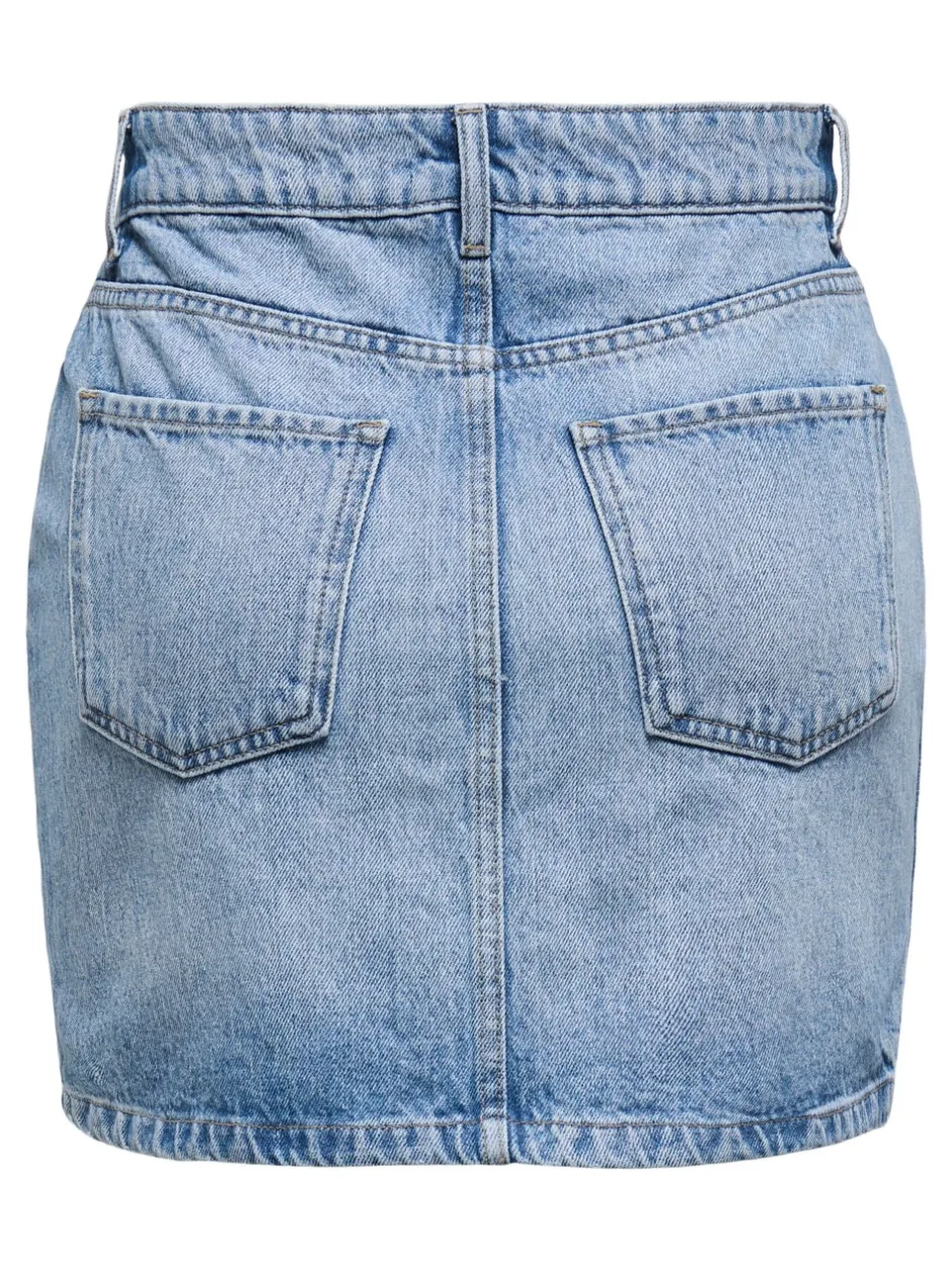 Hot ONLSTELLA Denim Denim-nederdel Kort nederdel Dame Nederdele|Denimnederdele