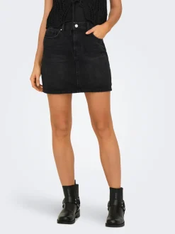 Outlet ONLSTELLA Denim Denim-nederdel Kort nederdel Dame Nederdele|Denimnederdele