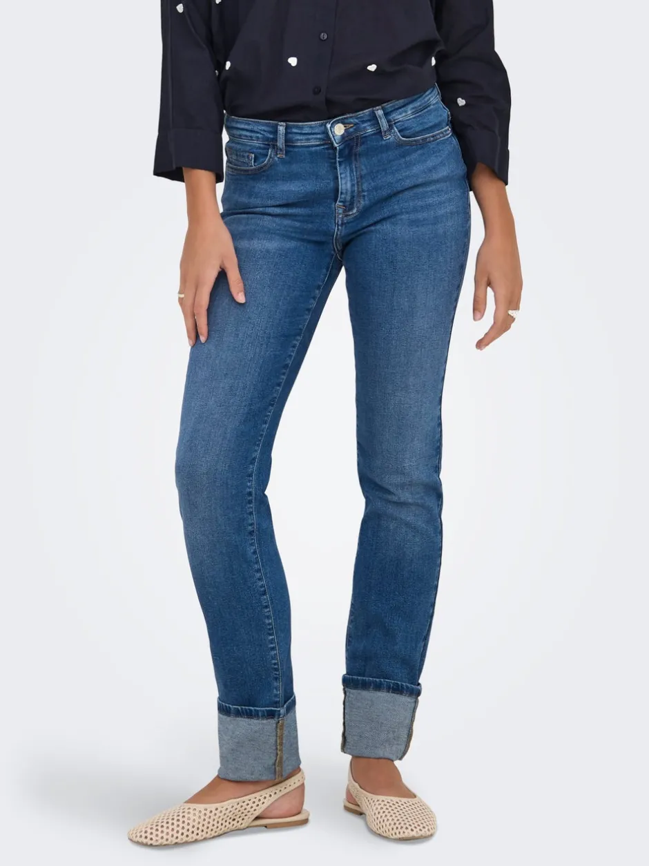 Outlet ONLSUI Mellemhøj talje Slim fit Jeans Dame Jeans|Jeans
