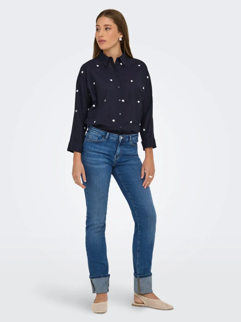 Outlet ONLSUI Mellemhøj talje Slim fit Jeans Dame Jeans|Jeans