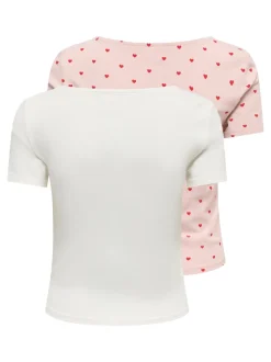 Hot ONLSUSAN 2-pack T-shirt Dame Toppe