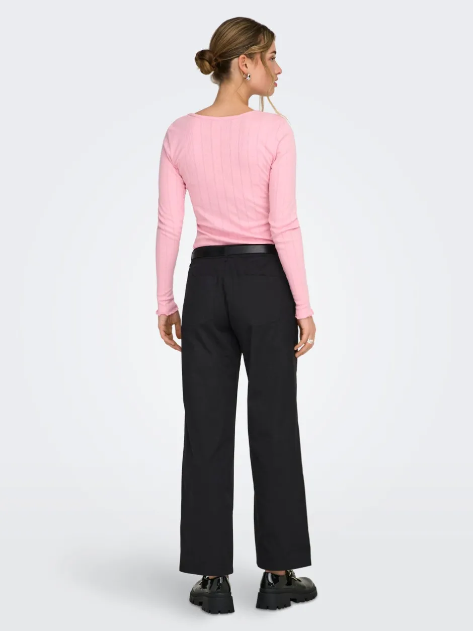 Best ONLTANNY Wide leg fit Chinobukser Dame Bukser