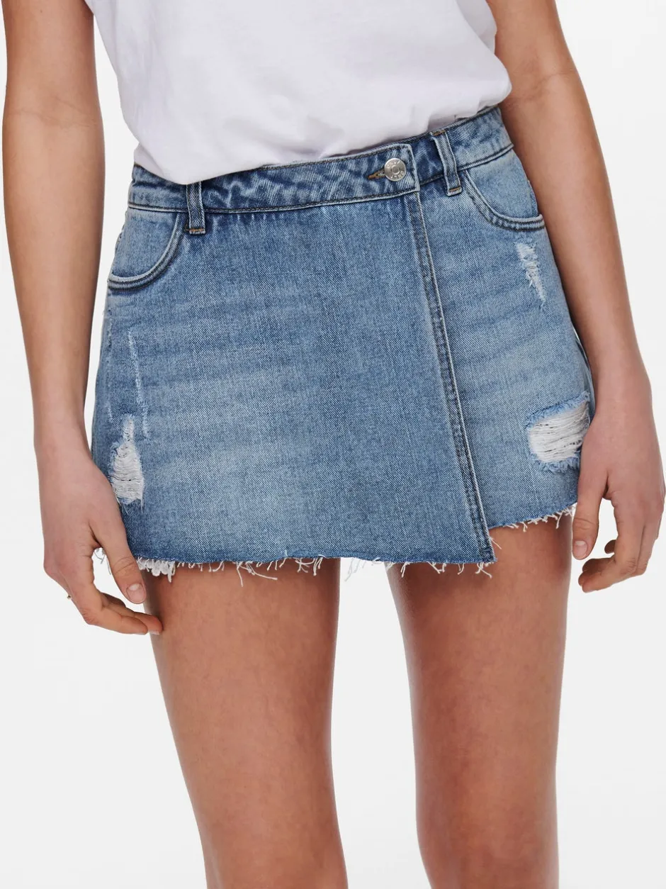 Online ONLTEXAS Denim Denim-nederdel Kort nederdel Dame Shorts|Double Denim