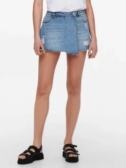 Online ONLTEXAS Denim Denim-nederdel Kort nederdel Dame Shorts|Double Denim
