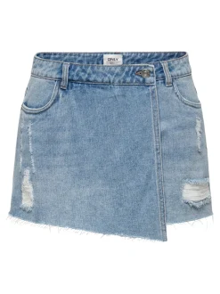 Online ONLTEXAS Denim Denim-nederdel Kort nederdel Dame Shorts|Double Denim