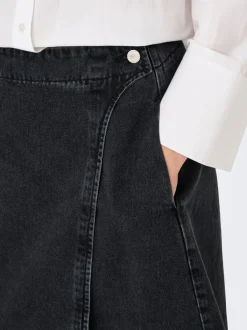 Best ONLTHEA Denim Denim-nederdel Midinederdel Dame Nederdele|Denimnederdele