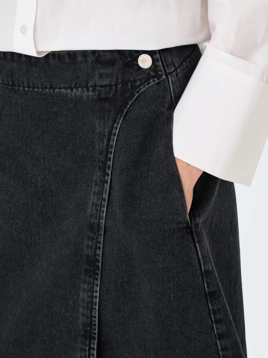 Best ONLTHEA Denim Denim-nederdel Midinederdel Dame Nederdele|Denimnederdele