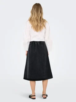 Best ONLTHEA Denim Denim-nederdel Midinederdel Dame Nederdele|Denimnederdele