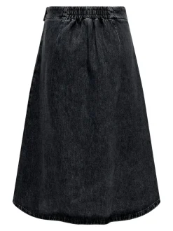 Best ONLTHEA Denim Denim-nederdel Midinederdel Dame Nederdele|Denimnederdele