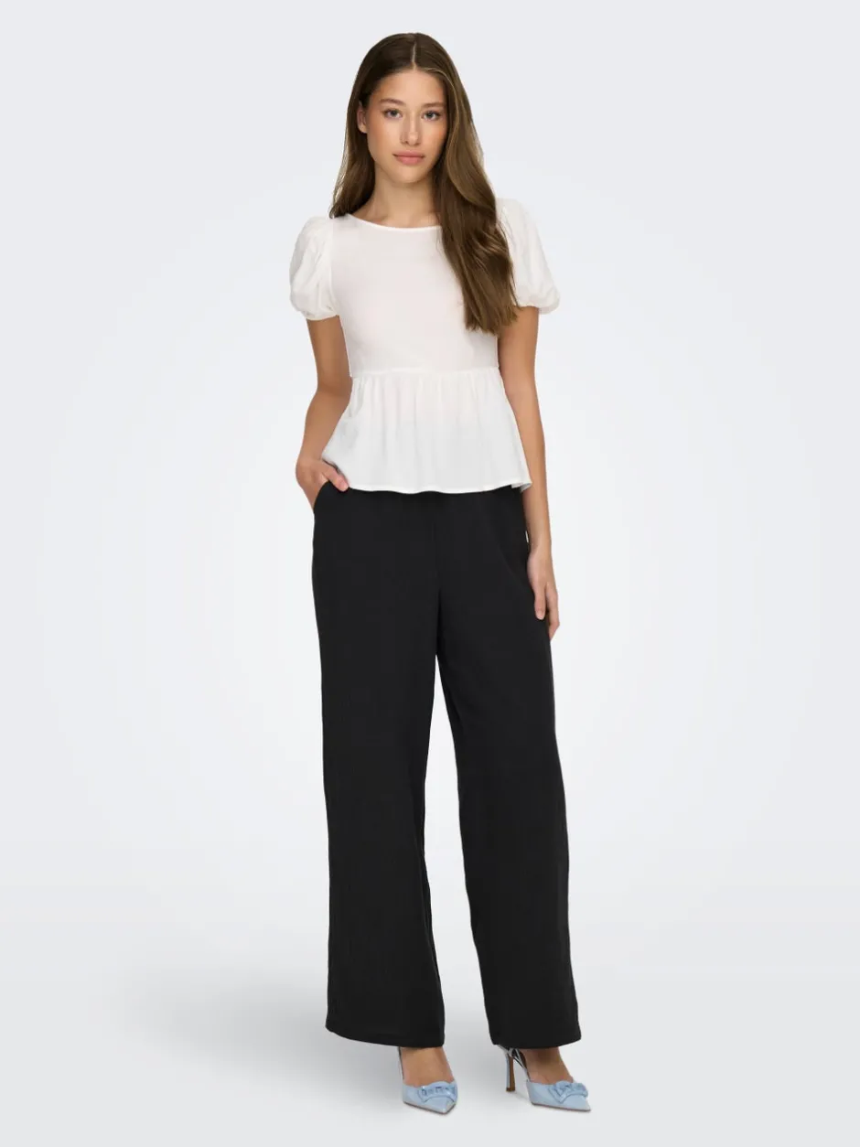 Sale ONLTHYRA Comfort fit Bukser i wide fit Dame Bukser