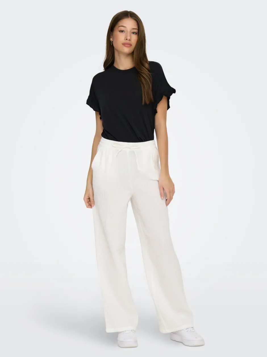 New ONLTHYRA Comfort fit Bukser i wide fit Dame Bukser