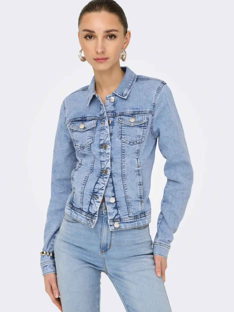 Best ONLTINA Denimjakke Dame Jakker Og Frakker|Double Denim