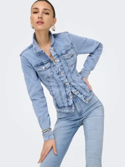 Best ONLTINA Denimjakke Dame Jakker Og Frakker|Double Denim
