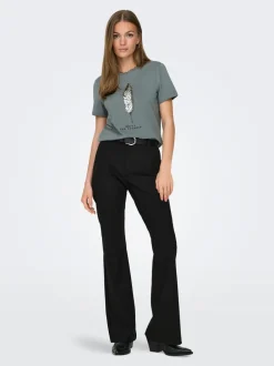 Discount ONLTRAVEL Flared fit Bukser i wide fit Dame Bukser