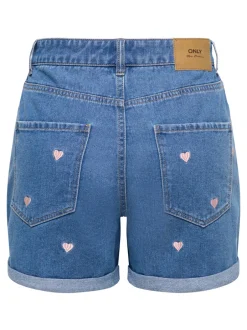 Online ONLVEGA Høj talje Mom fit Shorts Dame Shorts|Double Denim